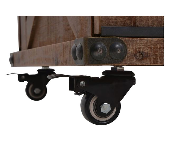 Stolić za kavu, masivno drvo jele, 91 x 51 x 38 cm, smeđa