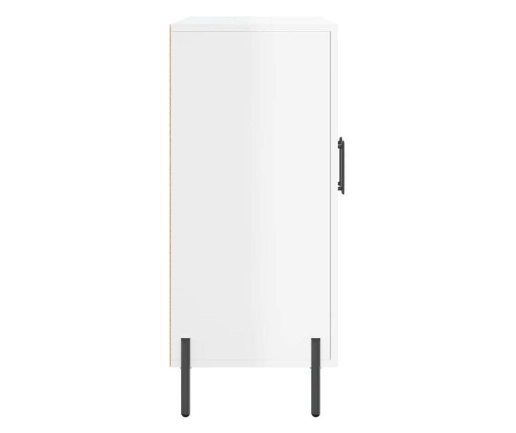 Kredenca, ekstra sjajna bijela, 90x34x80 cm, kompozitno drvo - 7