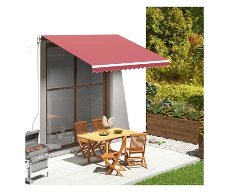 Platno za zamjenu za tendu, tamnocrveno, 3,5x2,5 m