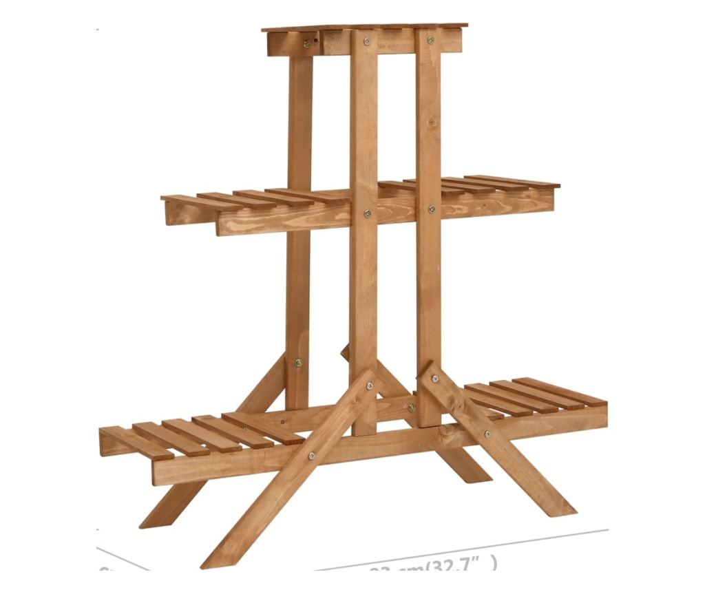 Podrška za žardinjeru, 83 x 25 x 83 cm, drvo jele - 5