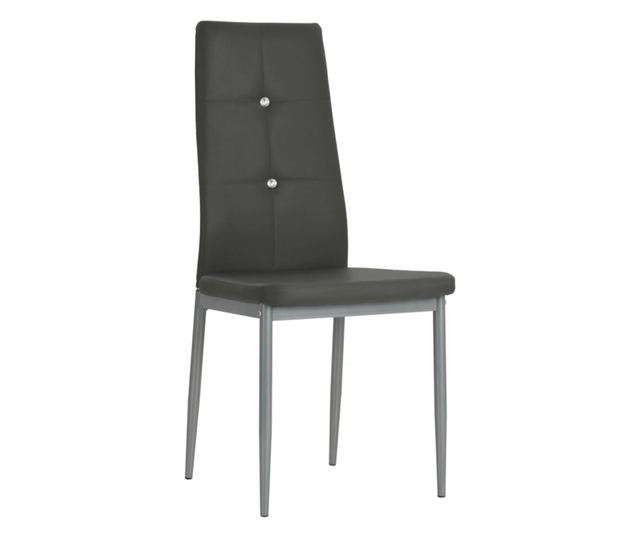 Kuhinjske stolice, 2 kom., siva, umjetna koža