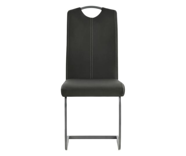 Kuhinjske stolice, 2 kom., siva, umjetna koža