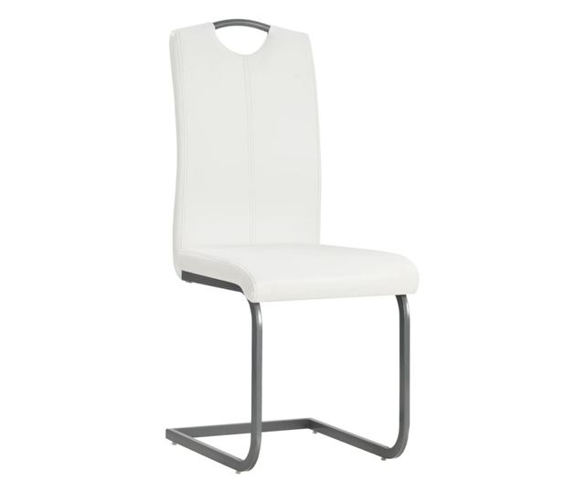 Kuhinjske stolice, 4 kom., bijele, umjetna koža