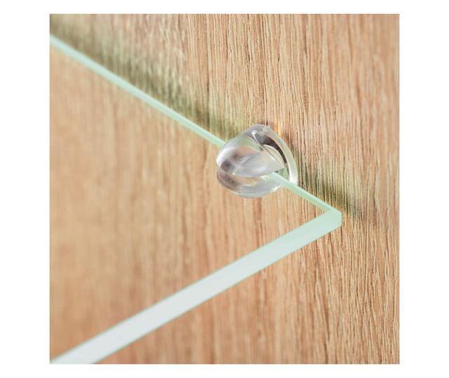 Namještaj za dnevni boravak, TV prostor, LED svjetla, Sonoma hrast i bijela