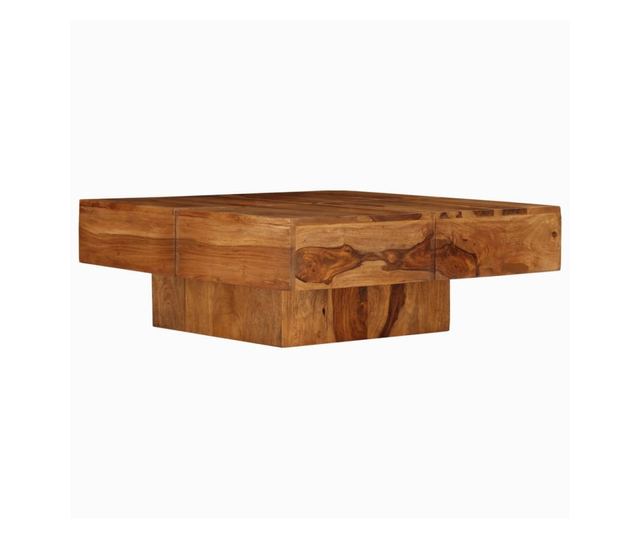 Stolić za kavu, masivno drvo sheesham, 80 x 80 x 30 cm