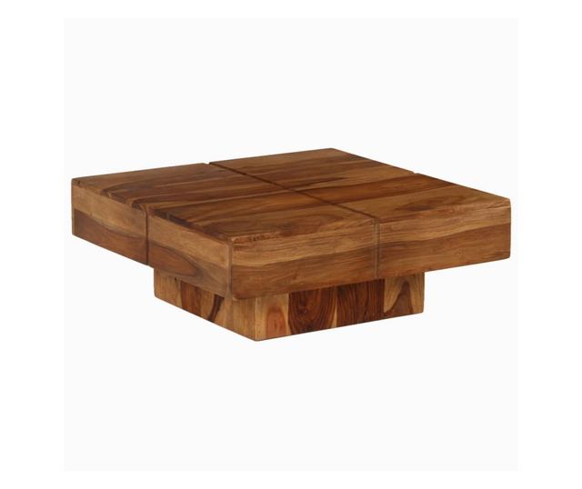 Stolić za kavu, masivno drvo sheesham, 80 x 80 x 30 cm