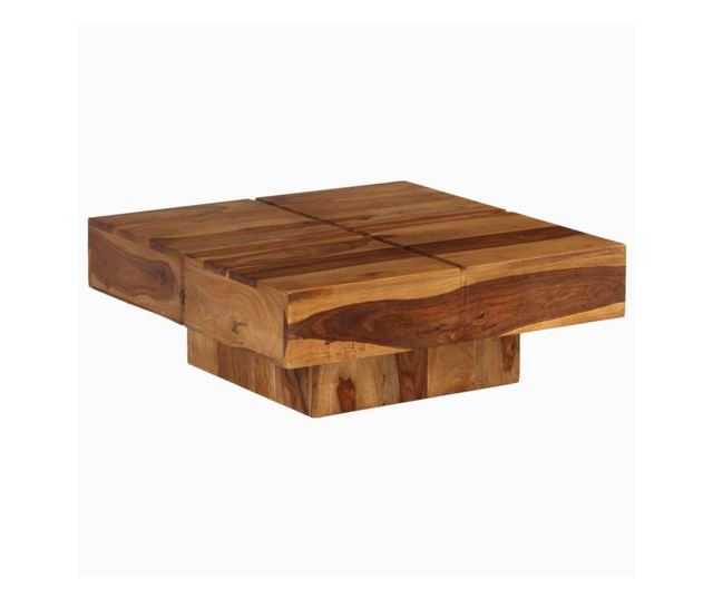 Stolić za kavu, masivno drvo sheesham, 80 x 80 x 30 cm