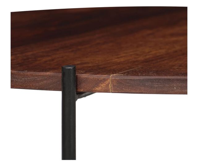 Set stolića za kavu, 2 komada, masivno drvo sheeshama, 60 x 35 cm