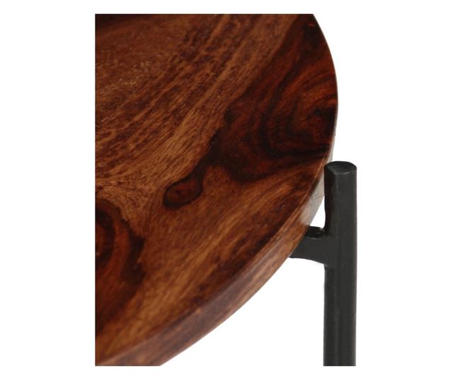 Set stolića za kavu, 2 komada, masivno drvo sheeshama, 60 x 35 cm