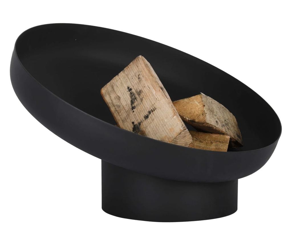 Esschert Design Nagnuta vatrena posuda, crna, čelik FF402 - 2