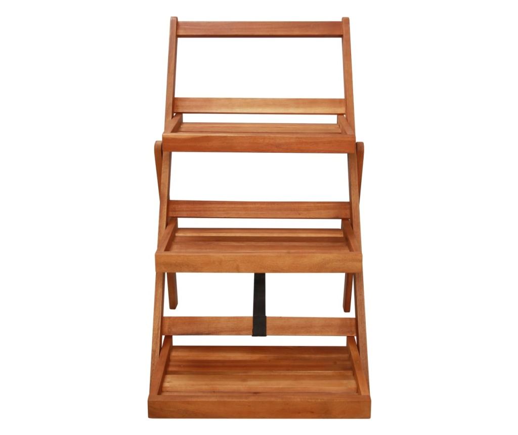 Stalak za biljke, 3 razine, 50x63x80 cm, masivno drvo akacije - 2