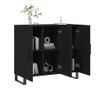 Ormarić za pohranu, crna, 90x34x80 cm, kompozitno drvo thumbnail 4