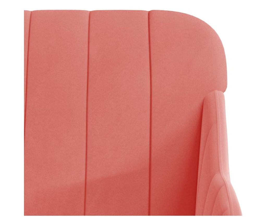 Диван, розов, 110x76x80 см, кадифе - 6