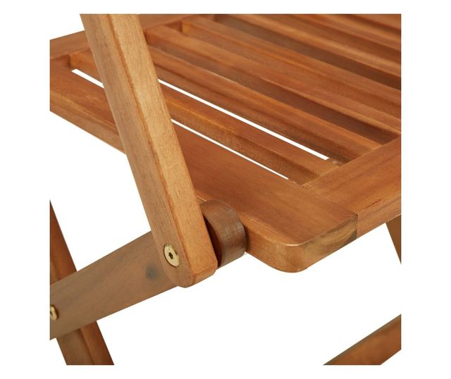Сгъваем комплект за бистро, 3 части, масивно акациево дърво