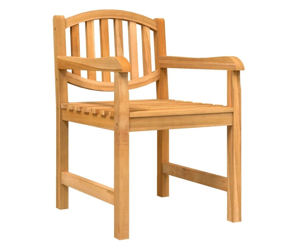 Σετ Τραπεζαρίας Κήπου, Μασίφ Ξύλο Τικ, 5 Τεμάχια - 4