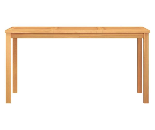 Градински комплект маса, масивно тиково дърво, 5 части