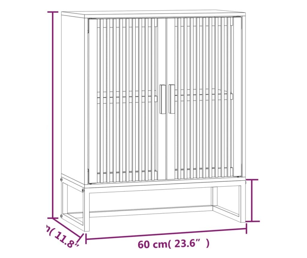 Servantă, negru, 60x30x75 cm, lemn prelucrat - 7