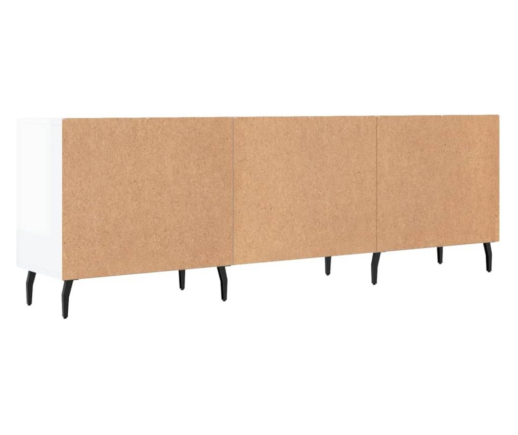 TV stalak, visoki sjaj bijeli, 150x30x50 cm, kompozitno drvo - 8