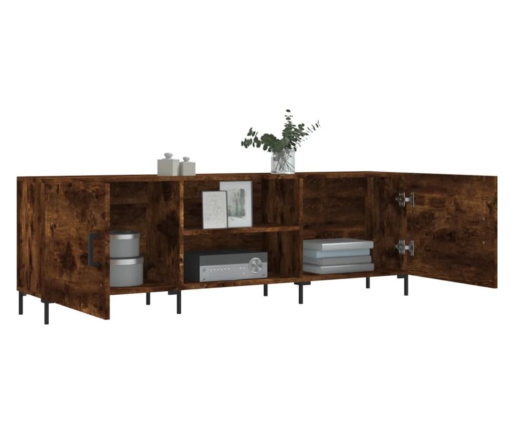 TV komoda, dimljeni hrast, 150x30x50 cm, kompozitno drvo - 4