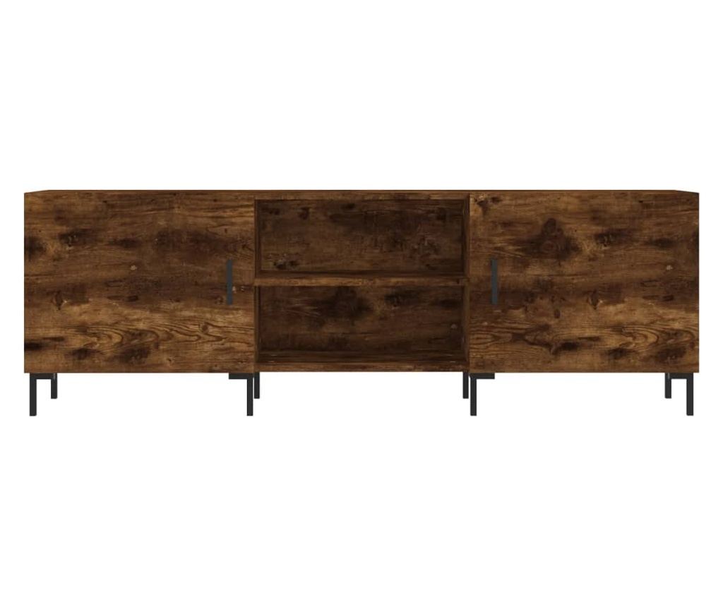 TV komoda, dimljeni hrast, 150x30x50 cm, kompozitno drvo - 5