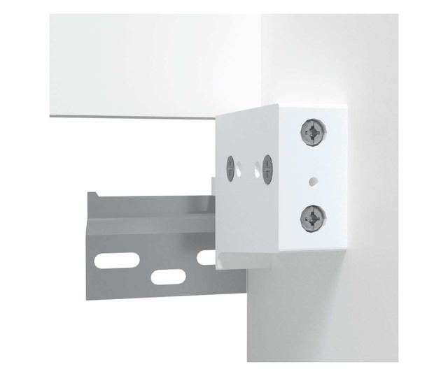 Kupaonski ormarić s ogledalom, bijeli, obrađeno drvo