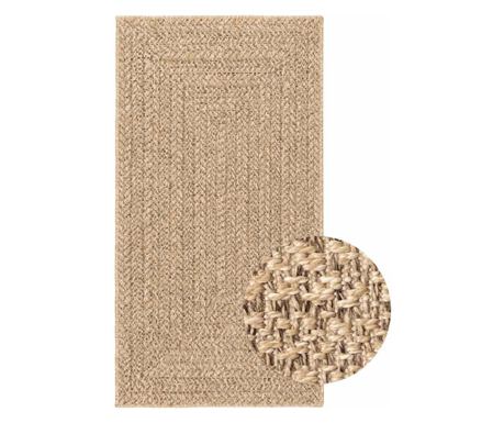Tepih 80x150 cm izgled jute za unutarnju i vanjsku upotrebu