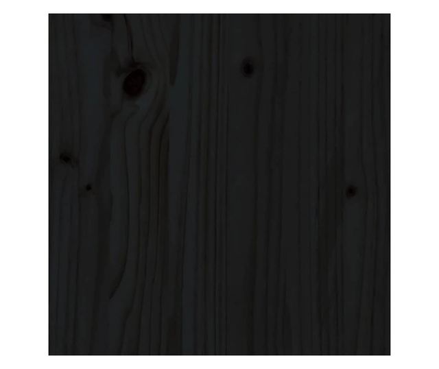 Stojalo, črno, 140x35x80 cm, masivno borovo les.