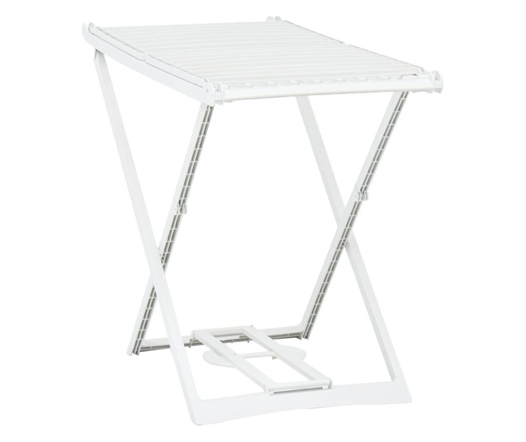Sklopivi stalak za sušenje rublja, bijeli, plastika - 4