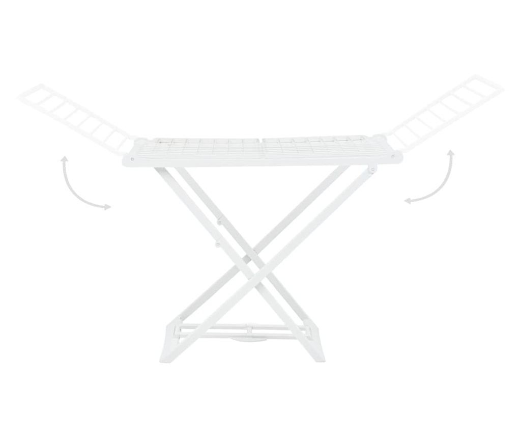 Sklopivi stalak za sušenje rublja, bijeli, plastika - 5