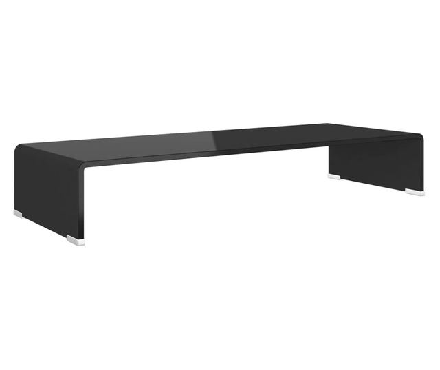 Stakleni stalak za TV/monitor, 80x30x13 cm, crni