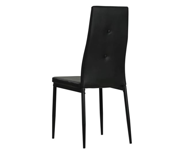 Kuhinjske stolice, 2 kom., crna, umjetna koža