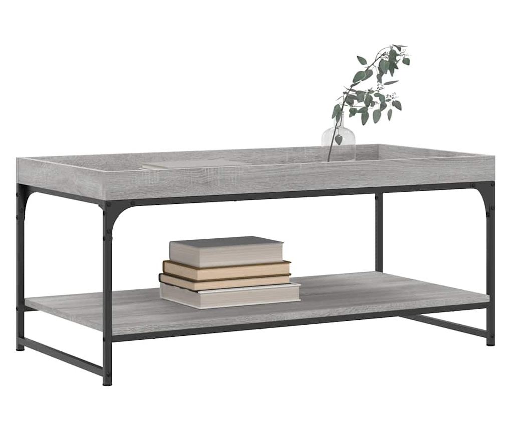 Stolić za kavu, siva sonoma, 100x49x45 cm, obrađeno drvo - 3