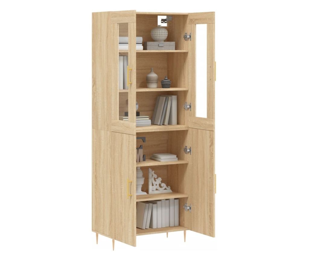 Visoka ormar, hrast sonoma, 69,5x34x180 cm, kompozitno drvo - 3