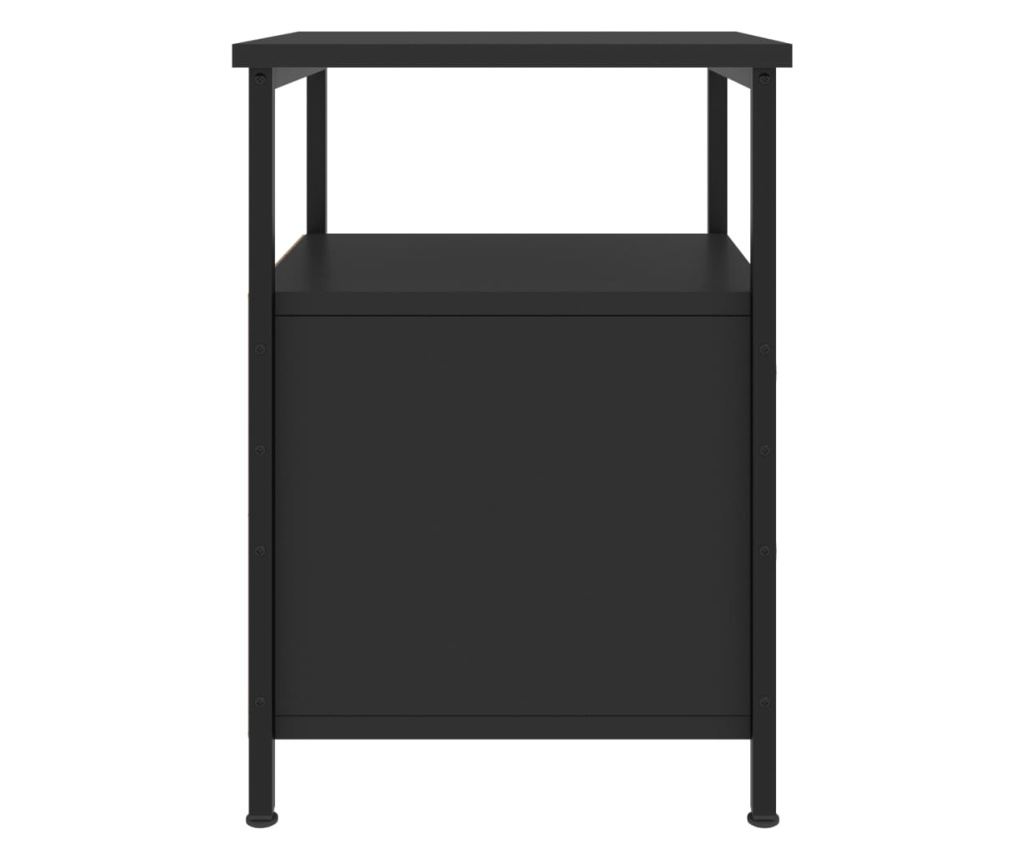 Noćni ormarići, 2 kom., crna, 34x35,5x50 cm, kompozitno drvo - 8