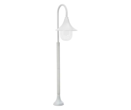 Stolp za osvetlitev vrta, bel, 120 cm, aluminij, E27