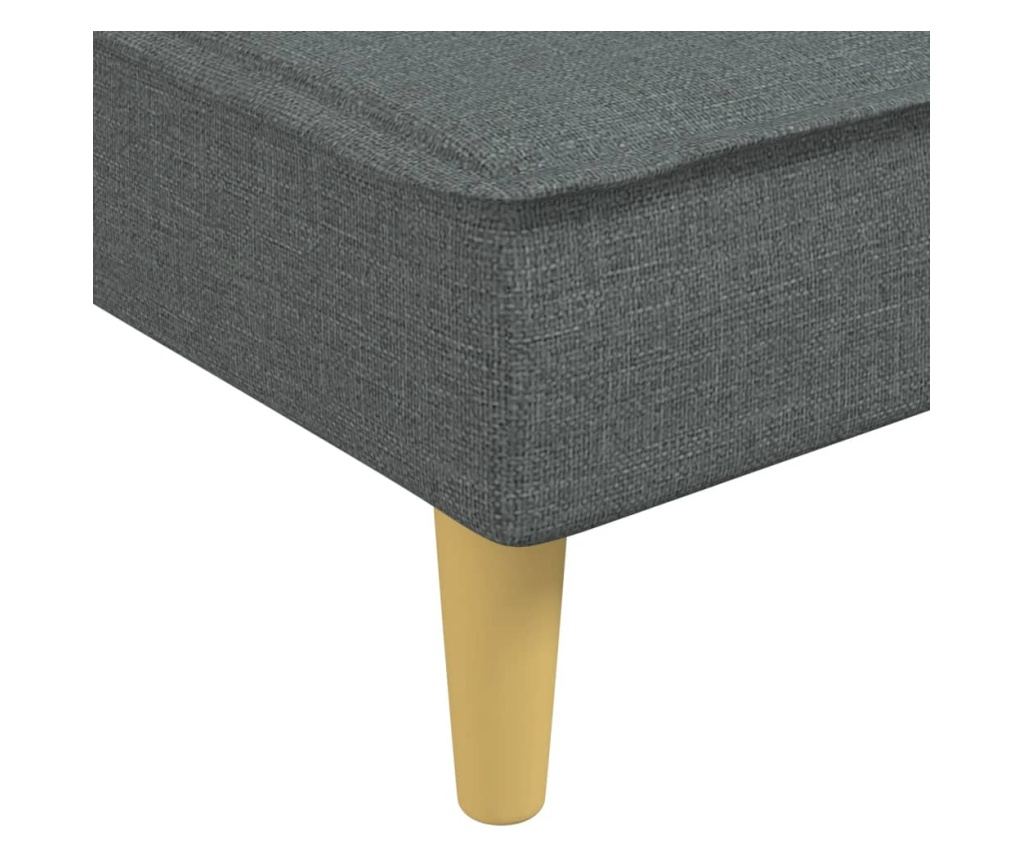 L-образен разтегателен диван сив 255x140x70 см текстил - 9