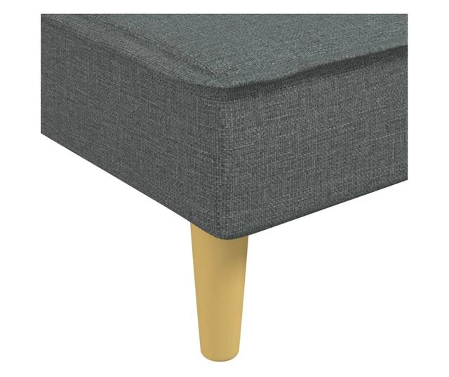 L-образен разтегателен диван сив 255x140x70 см текстил