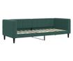 Daybed με επέκταση και στρώματα σκούρο πράσινο 80x200 εκ. βελούδο thumbnail 4
