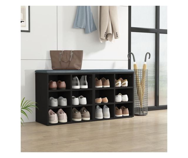 Ormarić za cipele, crni, 52,5x30x50 cm