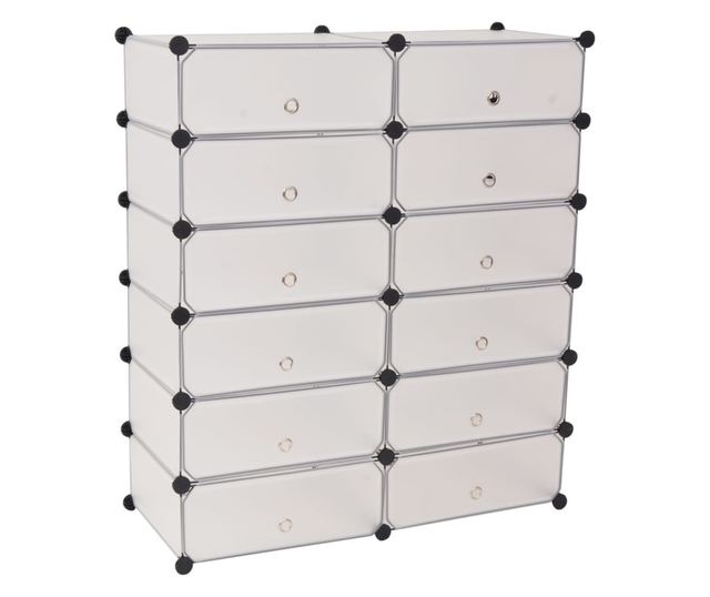 Povezani organizator cipela, 12 pretinaca, Bijela