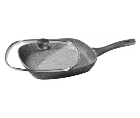 Patela Grill Carl Schmidt Sohn Emdens, Powłoka Ceramiczna Marmurkowa, Pokrywa Szklana, 28x28 Cm