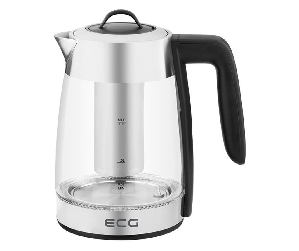 Fierbator electric cu infuzor pentru ceai ECG RK 1891 INFUSO, 1,8 L, 2200W, otel inoxidabil si sticla - 5
