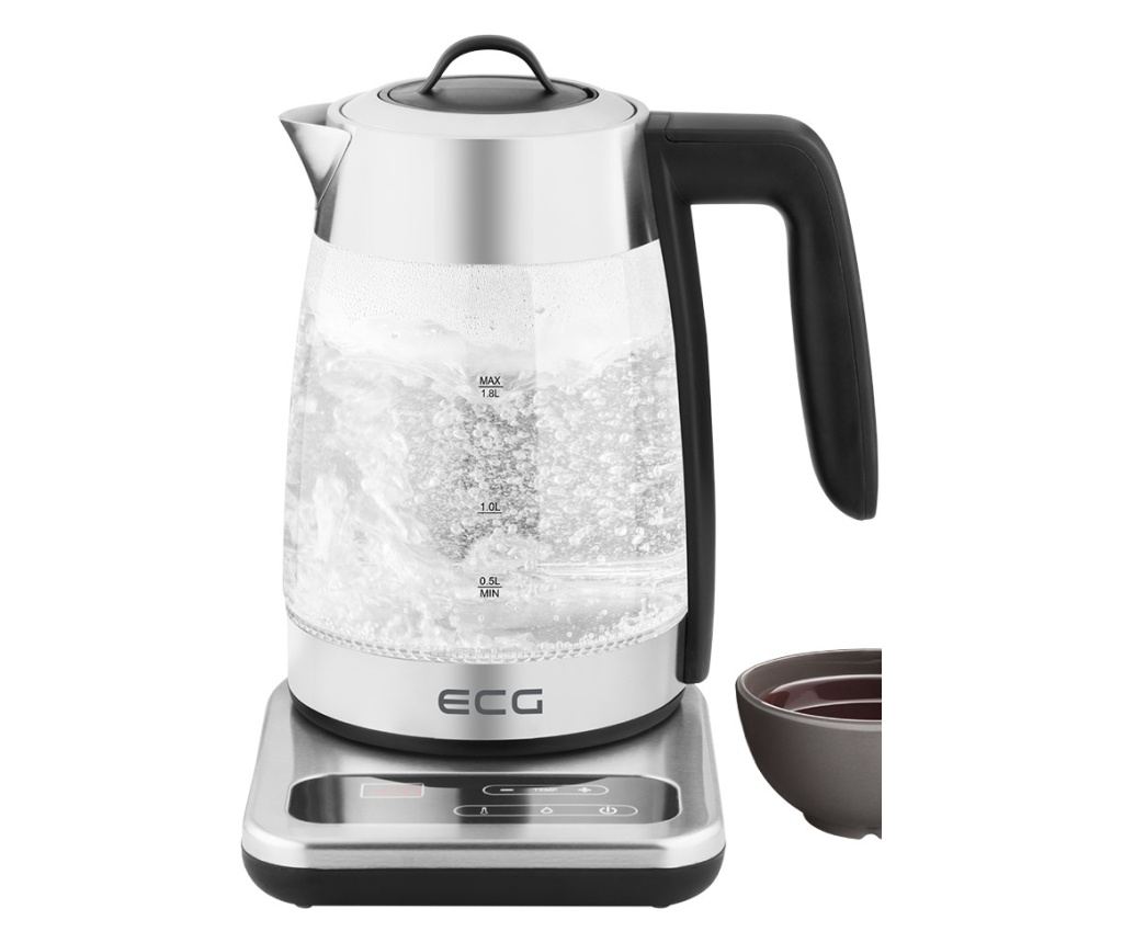 Fierbator electric cu infuzor pentru ceai ECG RK 1891 INFUSO, 1,8 L, 2200W, otel inoxidabil si sticla - 16
