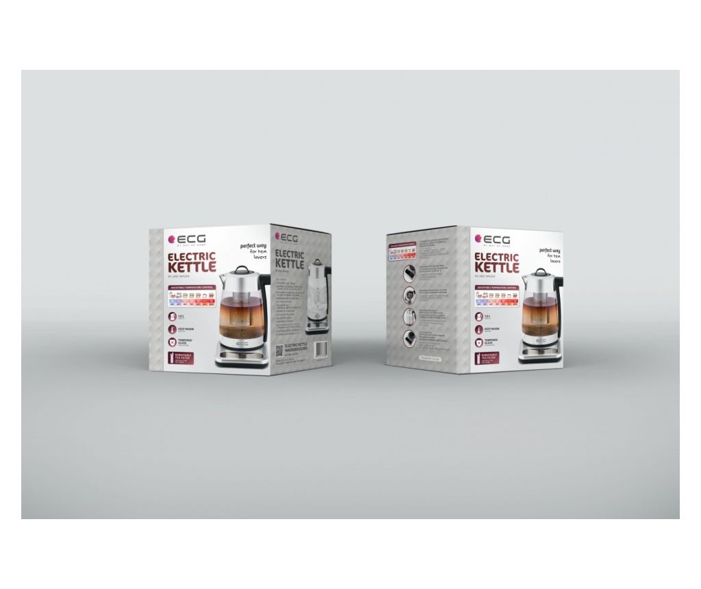 Fierbator electric cu infuzor pentru ceai ECG RK 1891 INFUSO, 1,8 L, 2200W, otel inoxidabil si sticla - 17