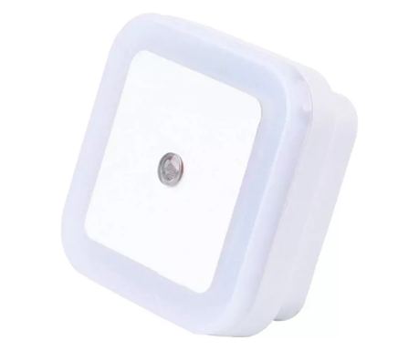 Lampa de veghe cu senzor de lumina, Gonga® Alb