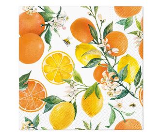 Szalvéták, 33x33 cm, Citrusfélék