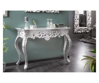 Konzolový stolík, strieborný