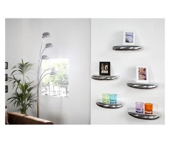 Set 6 polica, srebrna