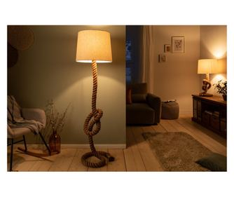 Állólámpa, fa színű