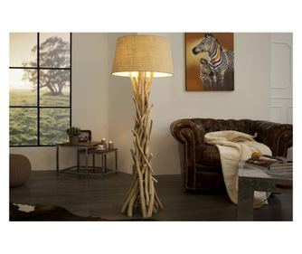 Állólámpa, fa színű